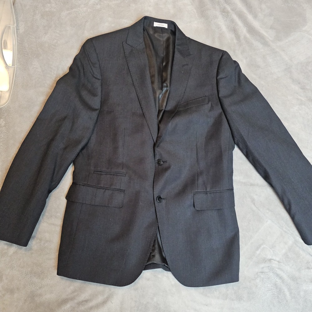 JF J Ferrar Blazer Mens 42R Performance Blue Slim Fit Suit Jacket Sport Coat